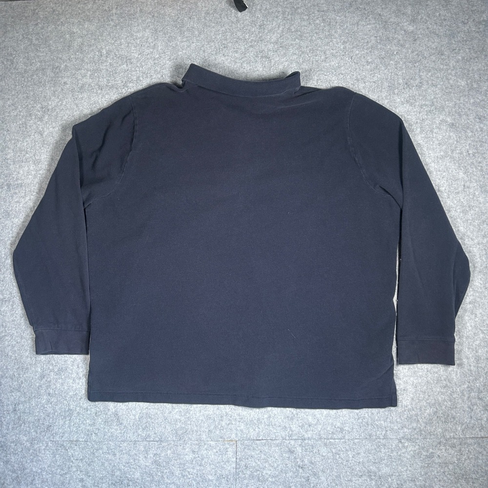 Eddie Bauer Polo Shirt Men 3XL Navy Blue Long Sleeve Cotton Pique Casual Outdoor - Picture 11 of 14